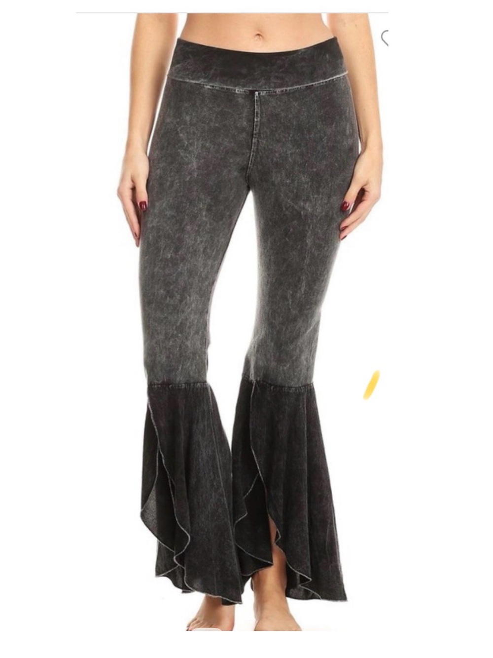 t-party Mineral wash tulip flared yoga pant